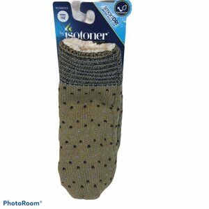 Isotoner Womens One Size smartDRI Chevron Knit Mittens With Fleece Lining New
